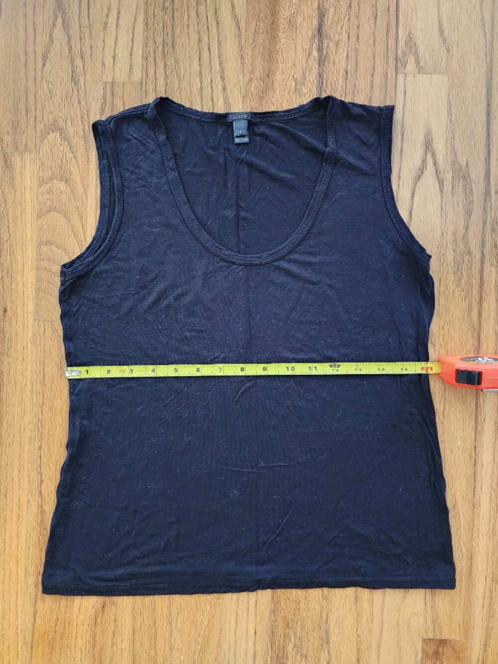 J. Crew Women's Black Scoop Neck Tank Top Super Soft Cotton Blend Size Small - Picture 4 of 5